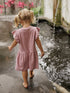 Girls cotton dress in Rose